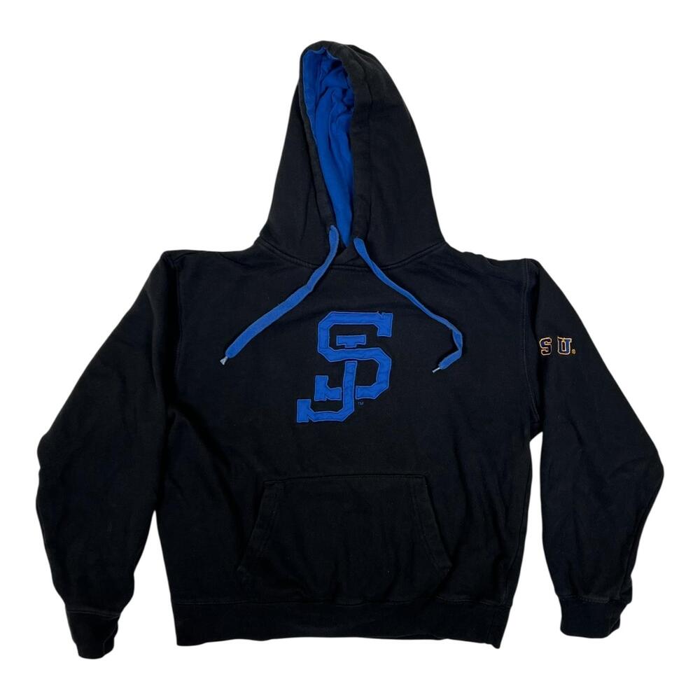 VTG San Jose State Spartans Hoodie Womens Large Black NCAA Stadium Athletics Y2K
